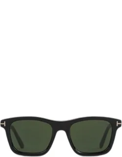 Rectangular Sunglasses With Double Bridge And Full Uv Protection