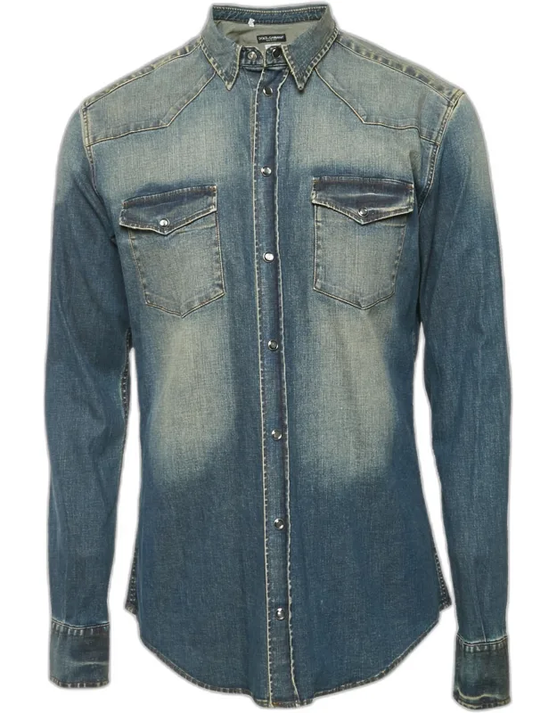 Faded Denim Long Sleeve Shirt