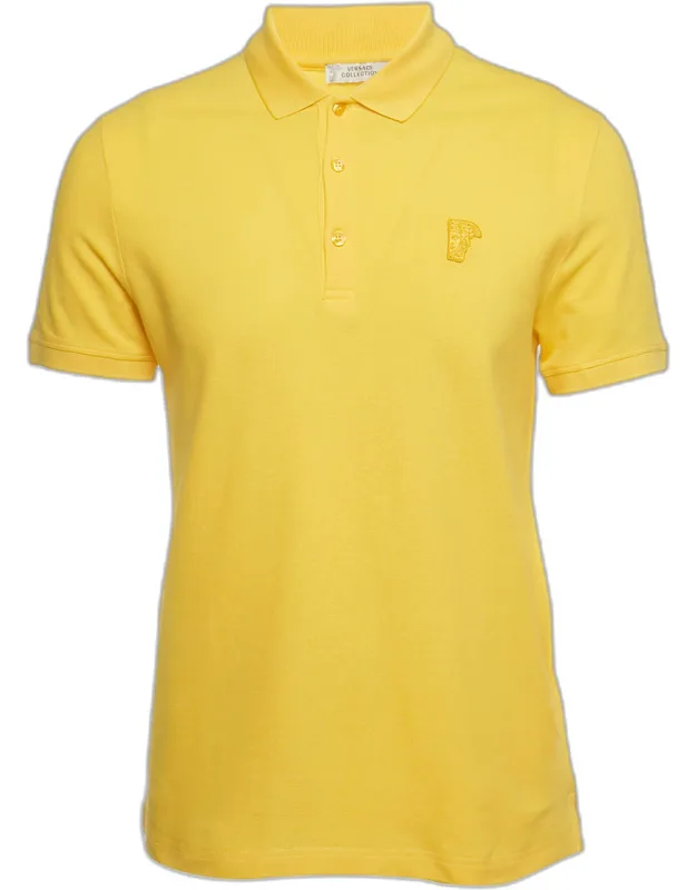 Medusa Applique Detail Cotton Polo T-shirt