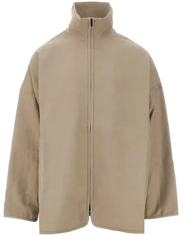 Wool-blend High Neck Jacket