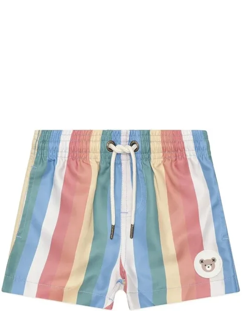 Rainbow Stripe Swim Shorts