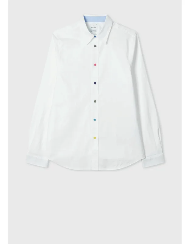 Tailored-fit Organic-cotton Multicolour Button Oxford Shirt