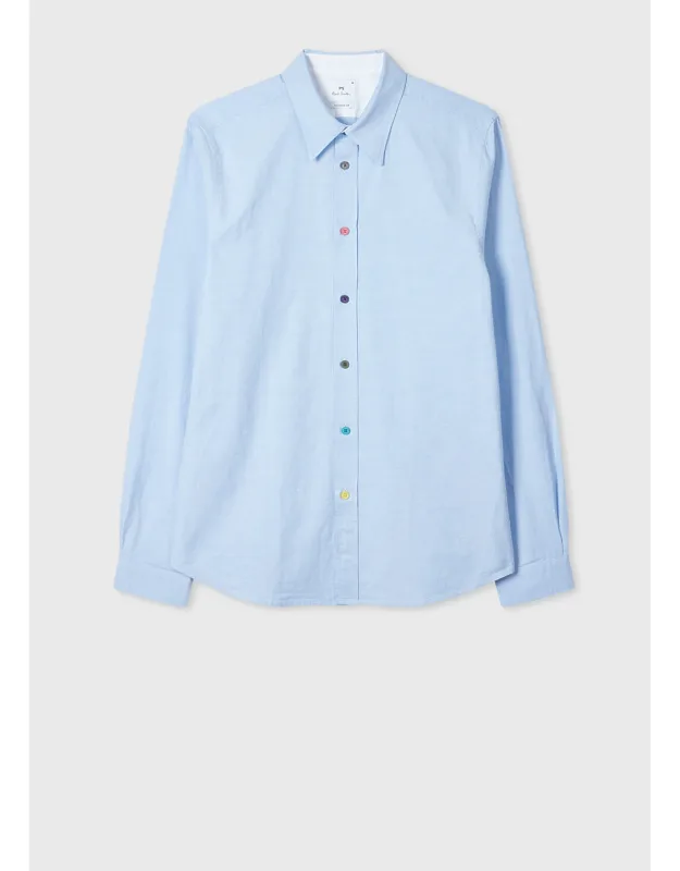 Tailored-fit Organic-cotton Multicolour Button Oxford Shirt