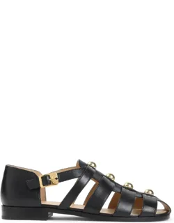 Sandals With Round Neck And Cage Design