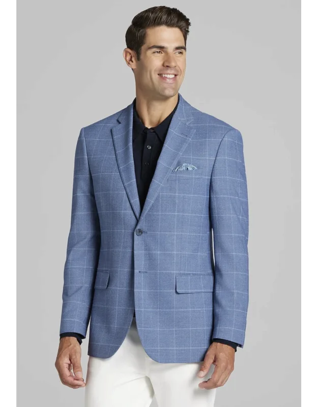 Traveler Collection Tailored Fit Plaid Sportcoat