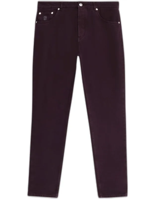 Classic Fit Denim Five-pocket Pants