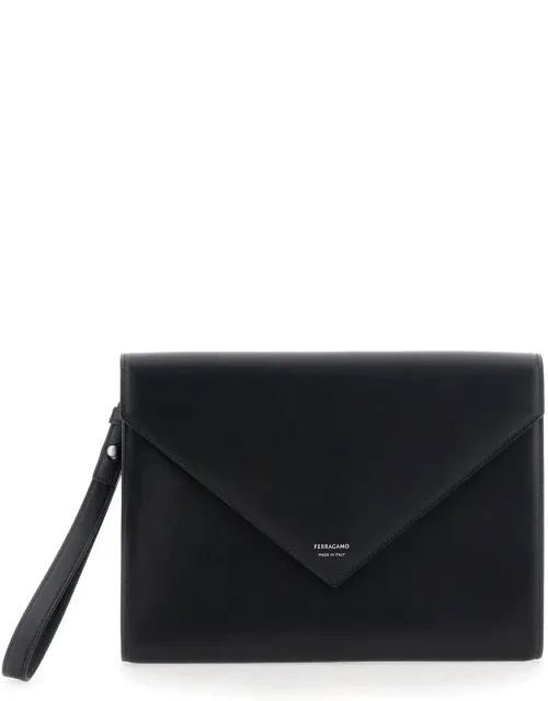 Florence Clutch With Envelope Design And Strap In Leather