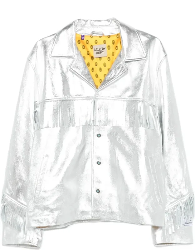 Orlando Fringe Metallic-leather Jacket