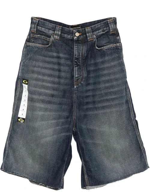 Frayed-hem Denim Shorts