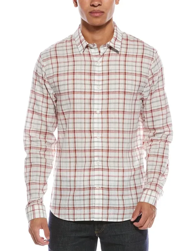 Plaid Linen-blend Shirt
