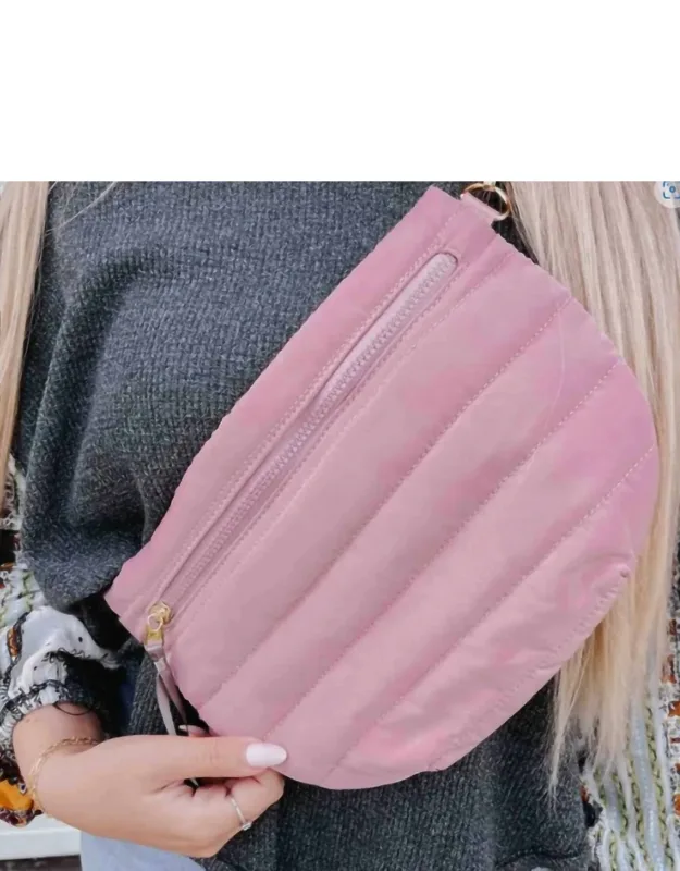 Quilted Puffer Sling Belt Bag