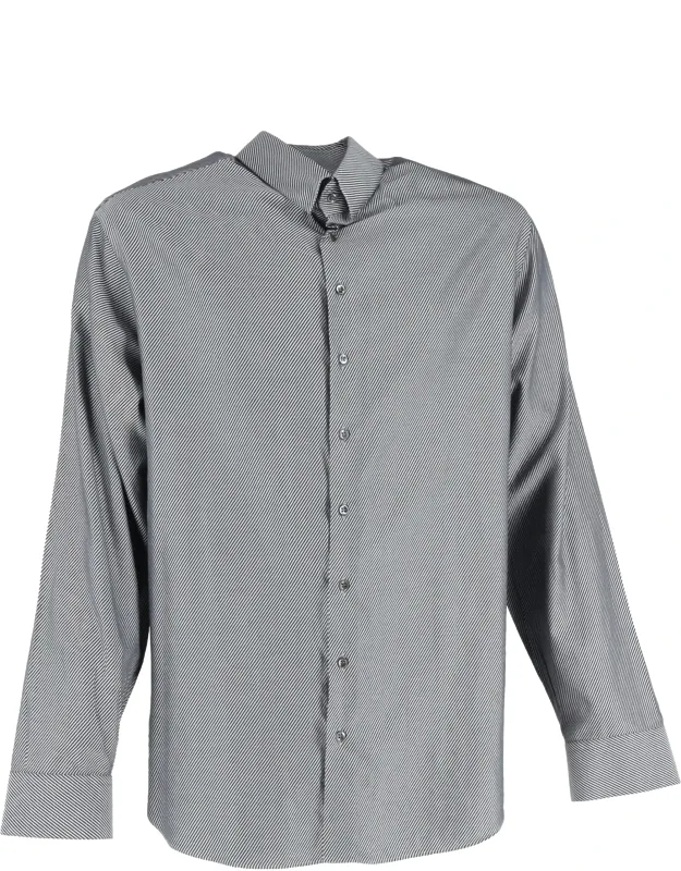 Diagonal Striped Long Sleeve Shirt