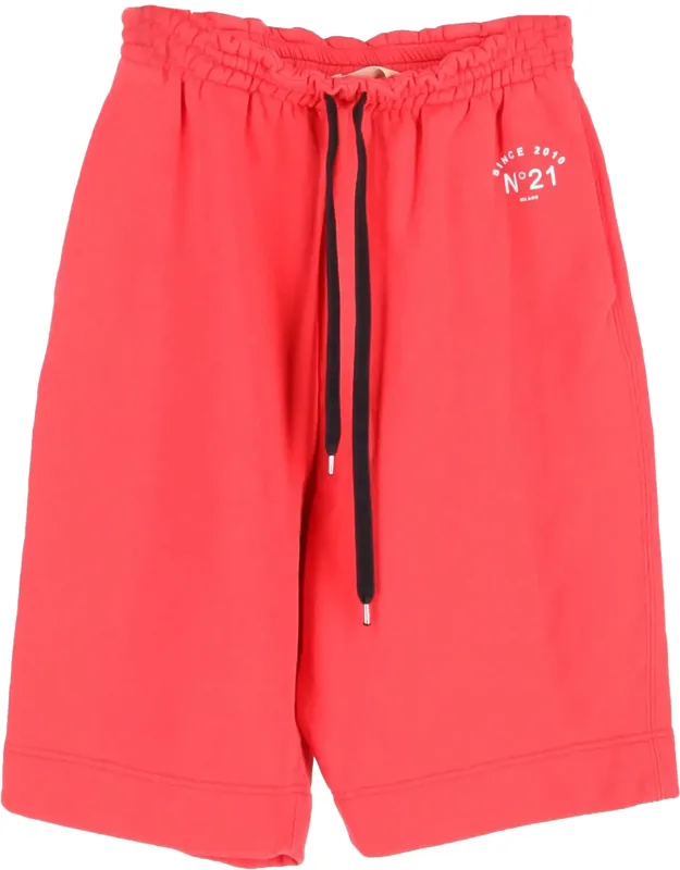 Logo Print Drawstring Shorts