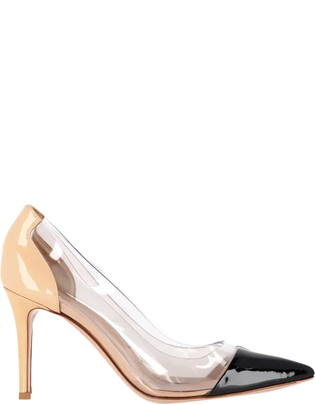 Plexi Pump In Leather And Pvc