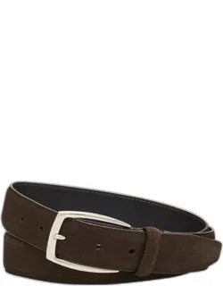 Square-buckle Suede Belt
