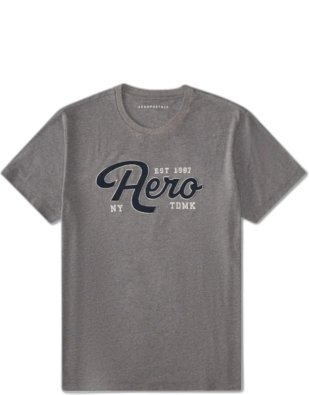 Aeropostale Script Appliqué Graphic Tee