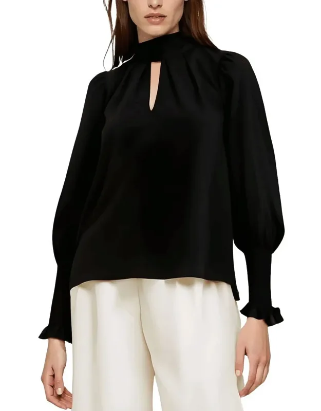 Cut-out Chiffon Blouse