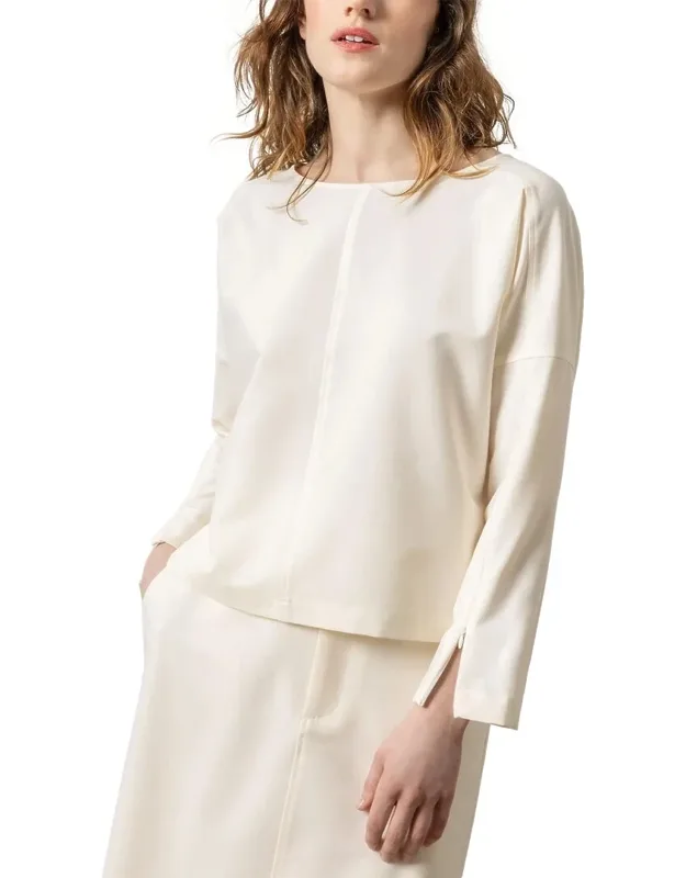 Zip Detail Seamed Top
