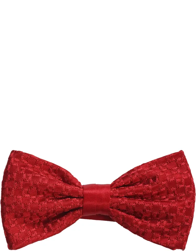 Jacquard Checkered Silk Bow Tie