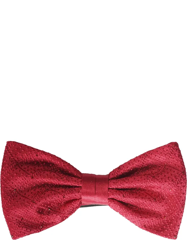 Embroidered Silk Bow Tie With Swarovski Crystals