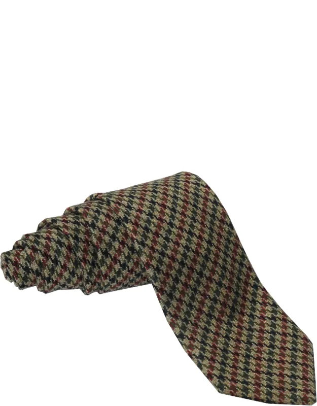 Houndstooth Wool Tie