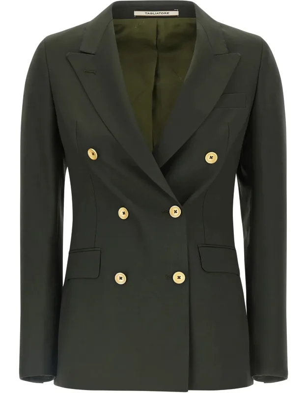 Blazer Double-breasted Wool Blend