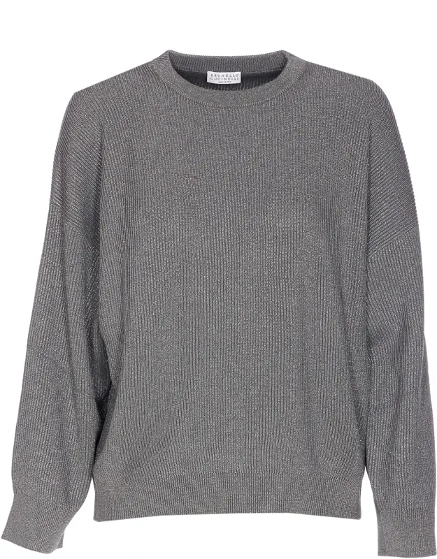 Sweater With Round Neck And Long Sleeves