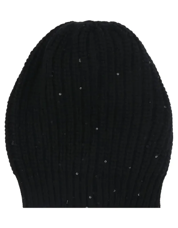 Cashmere And Silk Diamond Yarn Knit Beanie