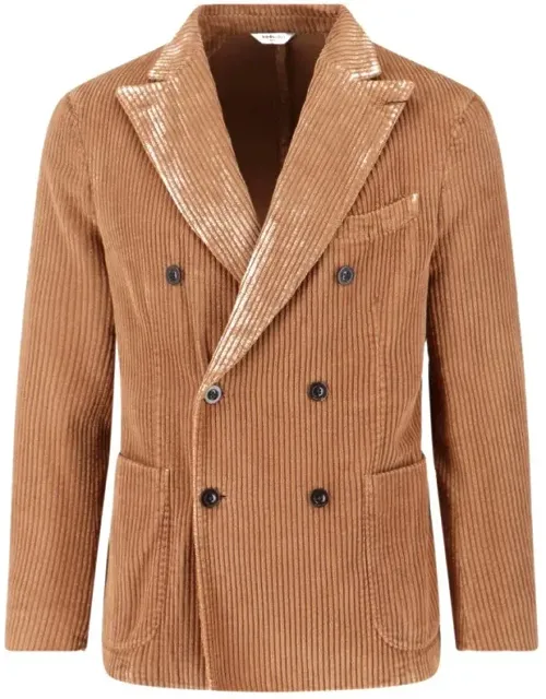 Corduroy Blazer - Textured Finish, Notched Lapels