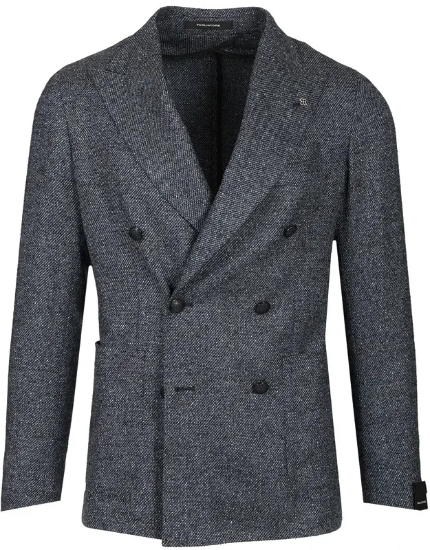 Double-breasted Wool And Silk Blazer