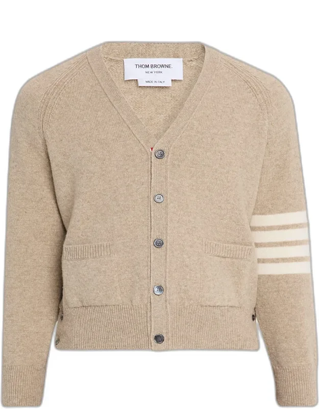 4-bar Sleeve V-neck Cardigan