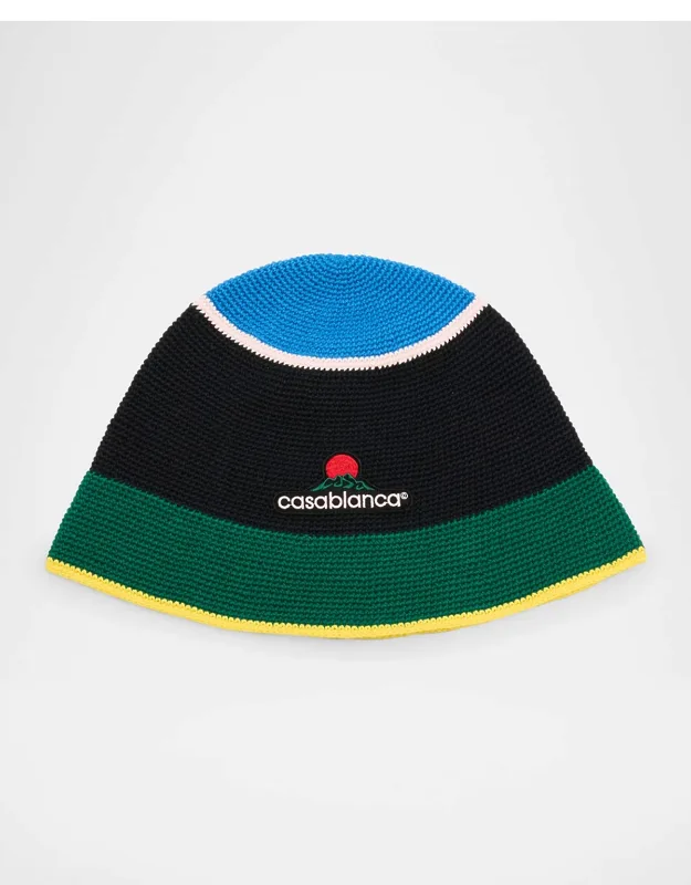 Color-block Embroidered Logo Beanie Hat