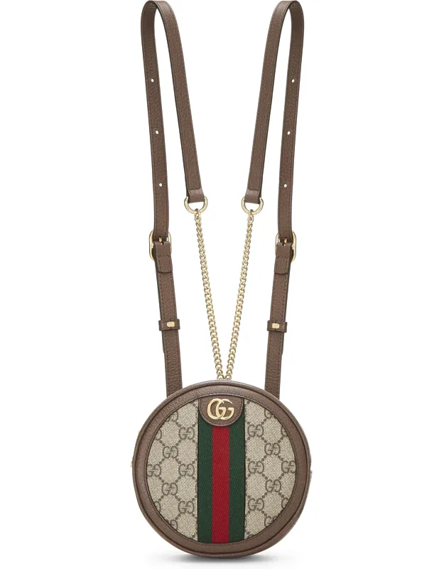 Original Gg Supreme Canvas Ophidia Round Backpack Mini