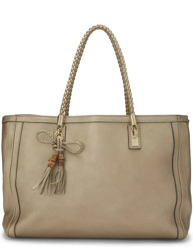 Gold Leather Tote