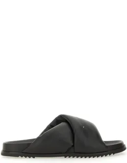 Leather Slide Sandals