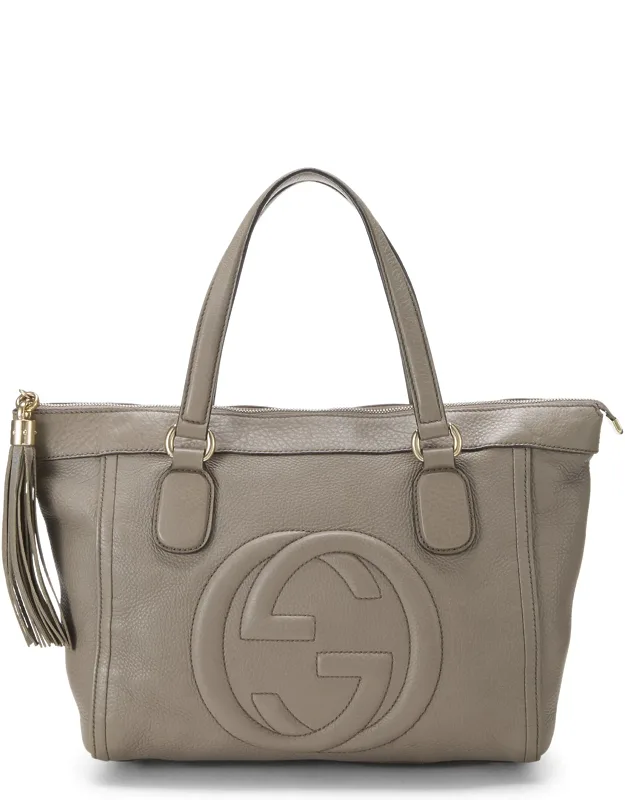 Leather Soho Zip Tote