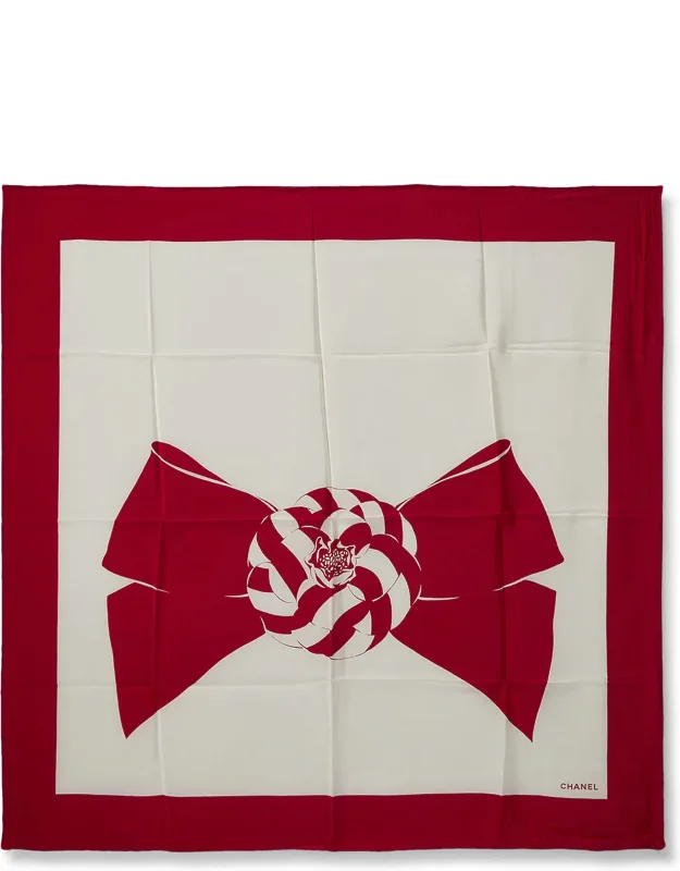 Camellia Print Silk Scarf