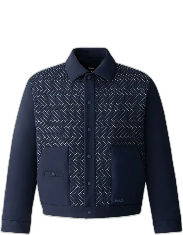 Maxwell Chevron Quilted Down Shirt Jacket