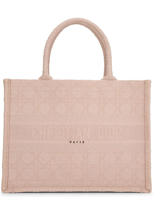 Cannage Embroidered Canvas Book Tote