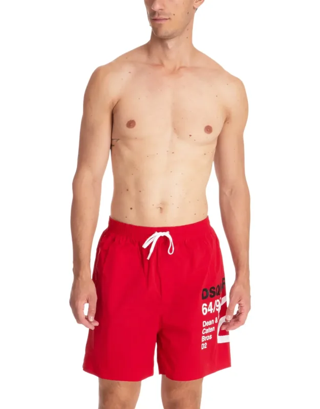 _swim Shorts With Drawstring Closure_