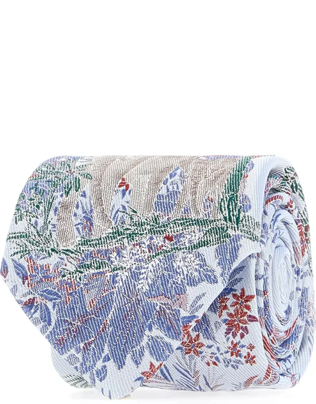 Embroidered Silk Tie
