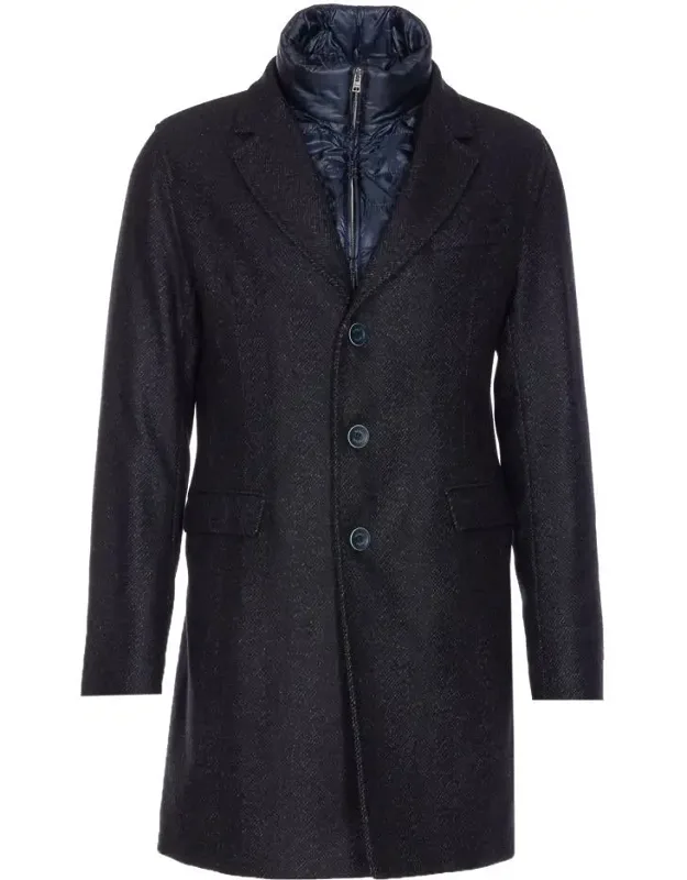 Herno Coat With Zip And Closure And Long Sleeves
