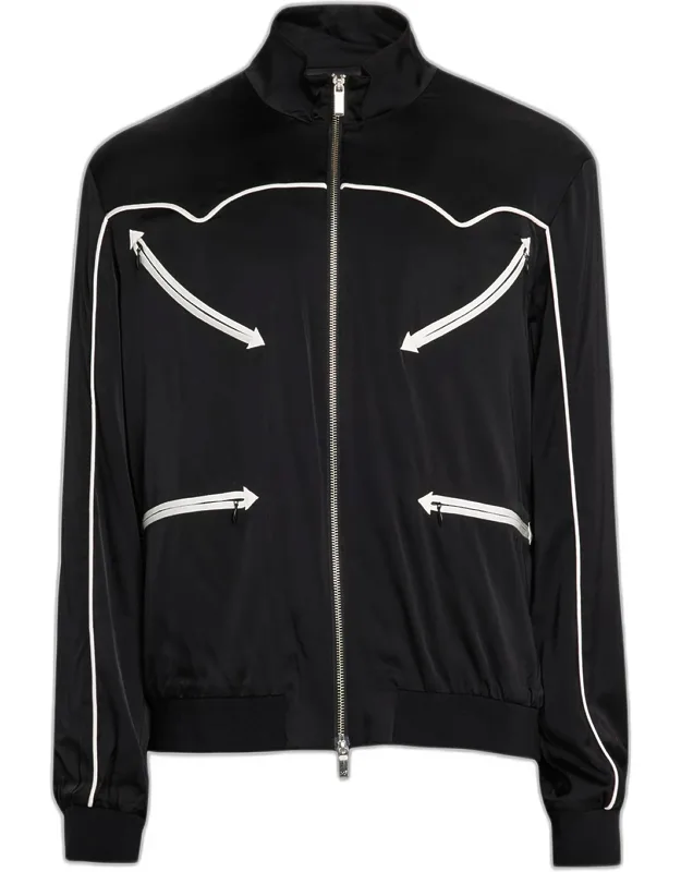Walker Zip-pocket Bomber Jacket