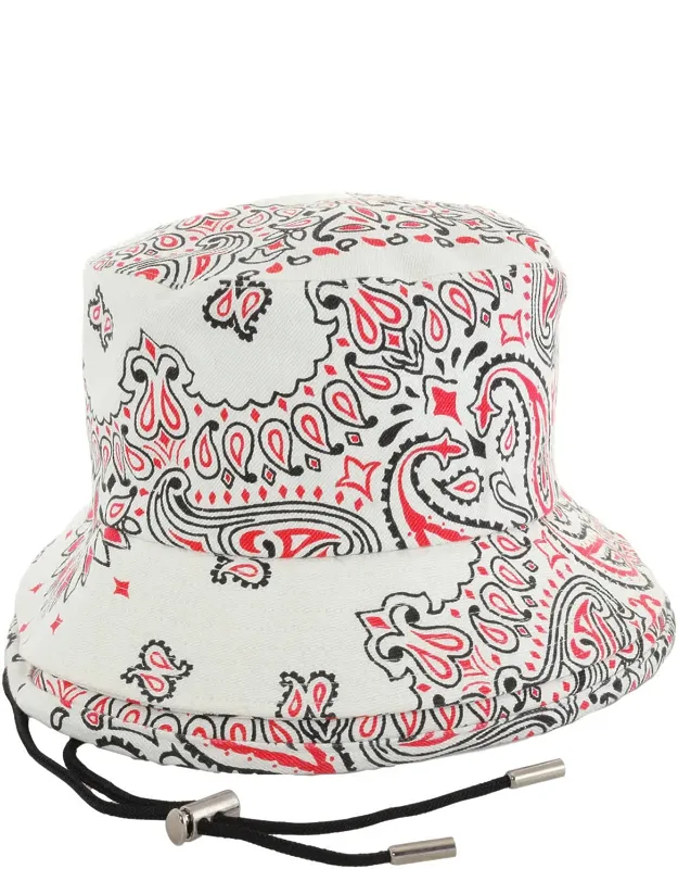 Double Brim Bandana-print Bucket Hat