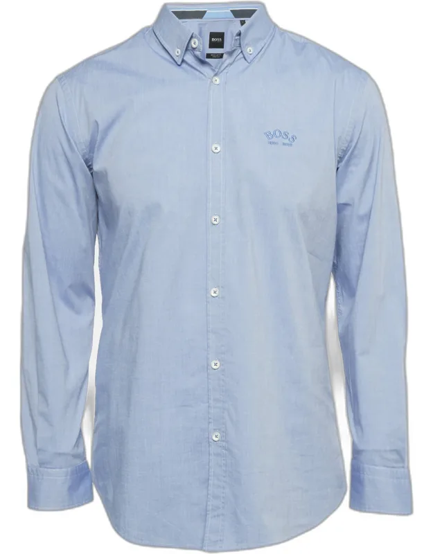 Embroidered Logo Cotton Regular Fit Stretch Shirt