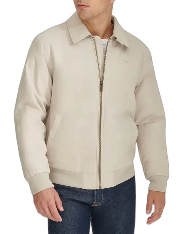 Dockers Tailored Fit Micro Twill Golf Bomber Jacket
