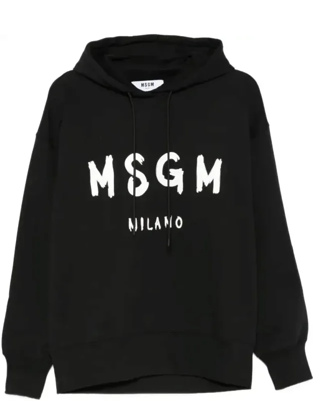 Logo Print Cotton Hoodie