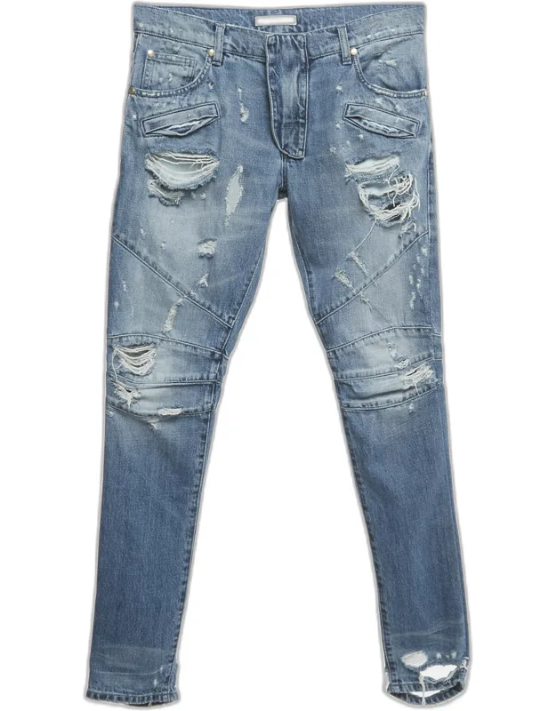 Distressed Denim Jeans