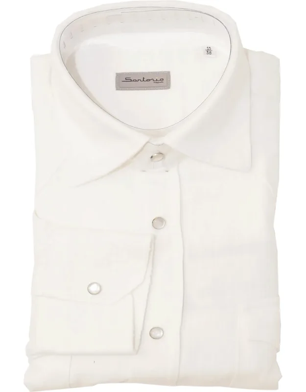 Denim Snap Button Cotton Shirt