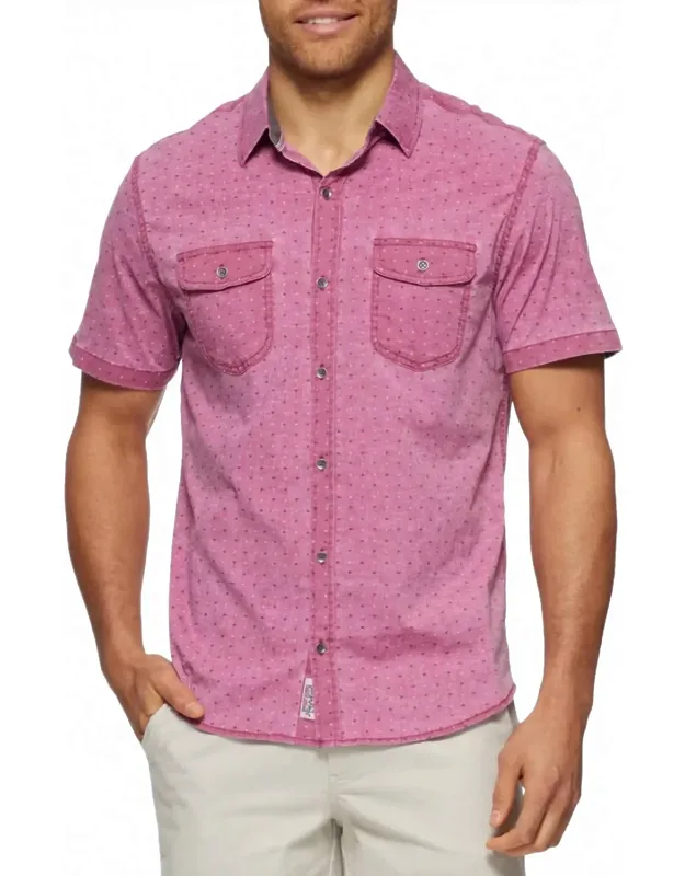 Gardendale Short Sleeve Vintage Soft Dot Print Shirt